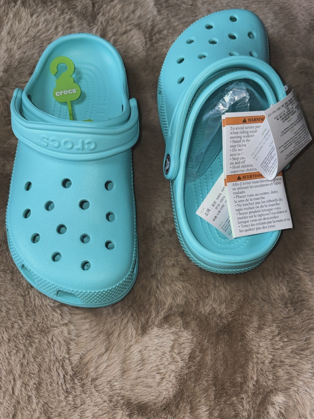 CROCS Kids Light Blue Aqua Clogs